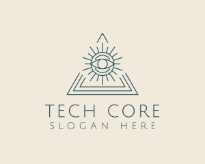 Bohemian Tarot Pyramid Eye  logo design