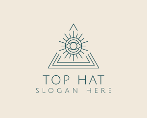 Bohemian Tarot Pyramid Eye  logo design