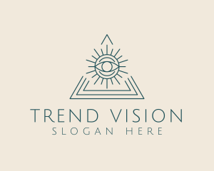 Bohemian Tarot Pyramid Eye  logo design