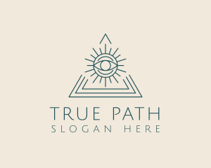 Bohemian Tarot Pyramid Eye  logo design