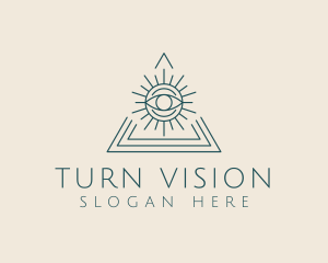 Bohemian Tarot Pyramid Eye  logo design