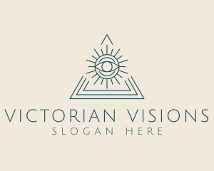 Bohemian Tarot Pyramid Eye  logo design