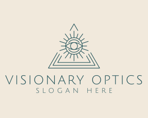 Bohemian Tarot Pyramid Eye  logo design