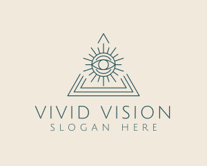 Bohemian Tarot Pyramid Eye  logo design