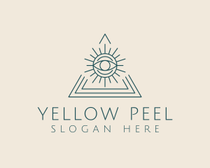 Bohemian Tarot Pyramid Eye  logo design