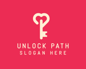 Pink Heart Key logo