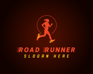 Runner Fire Shoes logo design