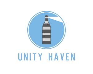 Striped Bottle Lighthouse logo