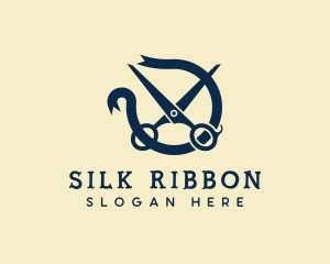 Ribbon Sewing Cutter logo design