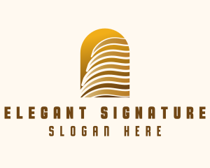 Elegant Skyscraper Building logo design