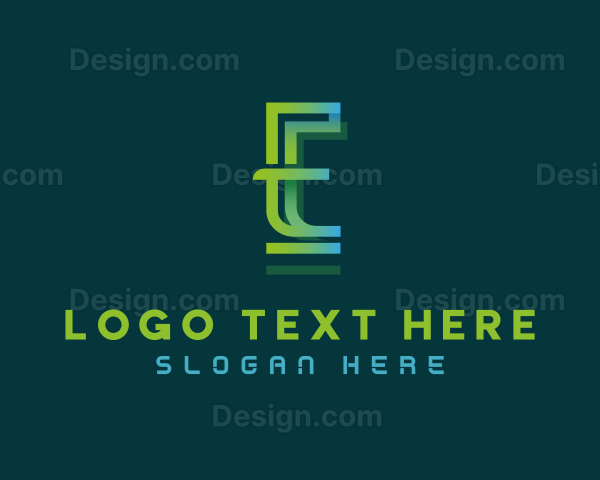 Digital App Letter E Logo