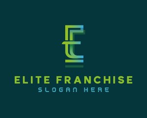 Digital App Letter E logo design