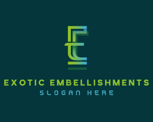 Digital App Letter E logo design