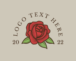 Red Floral Rose logo