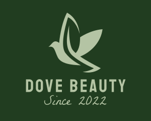 Organic Leaf Dove logo design