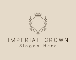 Royal Crown Wreath Shield logo design