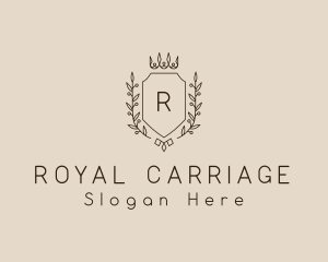 Royal Crown Wreath Shield logo design