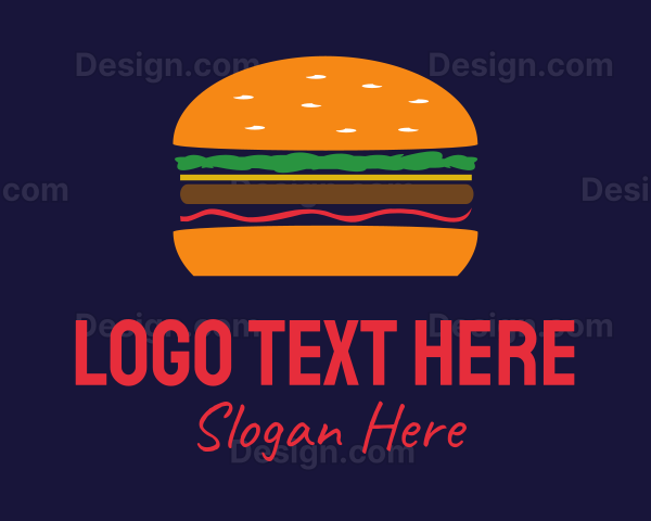 Bacon Hamburger Burger Logo