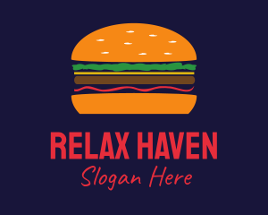 Bacon Hamburger Burger Logo