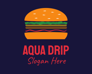 Bacon Hamburger Burger logo design