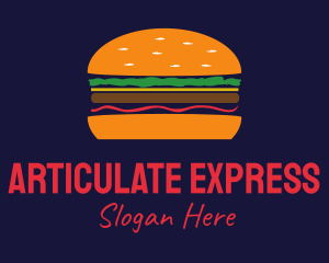 Bacon Hamburger Burger logo design