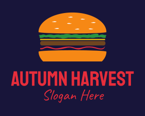 Bacon Hamburger Burger logo design