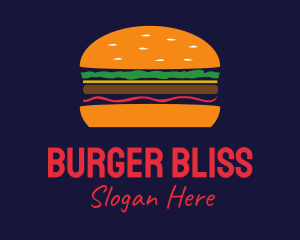 Bacon Hamburger Burger logo