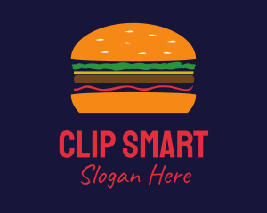 Bacon Hamburger Burger logo design