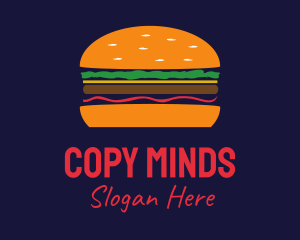 Bacon Hamburger Burger logo design