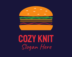 Bacon Hamburger Burger logo design