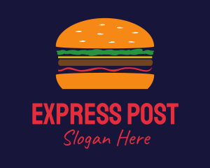 Bacon Hamburger Burger logo design