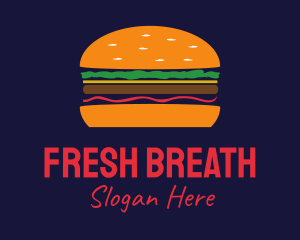 Bacon Hamburger Burger logo design