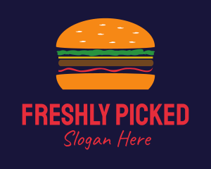 Bacon Hamburger Burger logo design