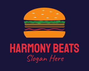 Bacon Hamburger Burger logo