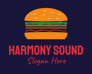 Bacon Hamburger Burger logo design