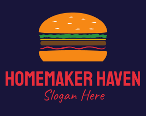 Bacon Hamburger Burger logo design