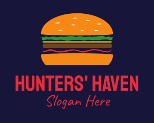 Bacon Hamburger Burger logo design