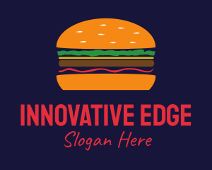 Bacon Hamburger Burger logo design