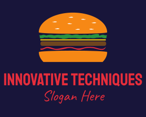 Bacon Hamburger Burger logo design