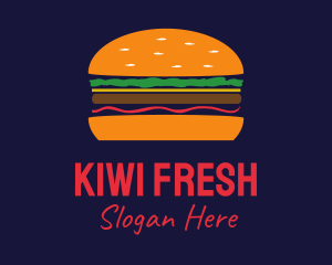 Bacon Hamburger Burger logo design