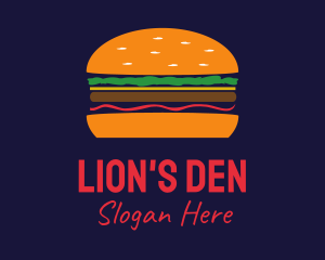 Bacon Hamburger Burger logo design