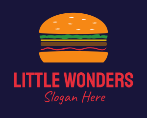 Bacon Hamburger Burger logo design