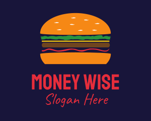 Bacon Hamburger Burger logo design