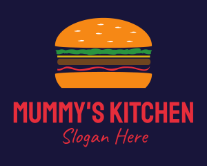 Bacon Hamburger Burger logo design