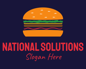 Bacon Hamburger Burger logo design