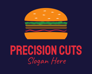 Bacon Hamburger Burger logo design