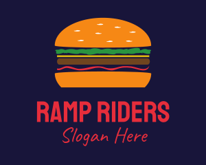 Bacon Hamburger Burger logo design