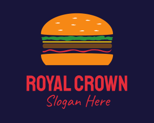 Bacon Hamburger Burger logo design