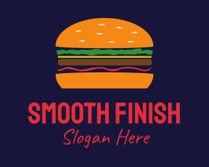 Bacon Hamburger Burger logo design