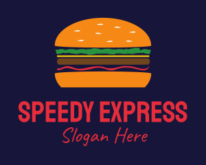 Bacon Hamburger Burger logo design